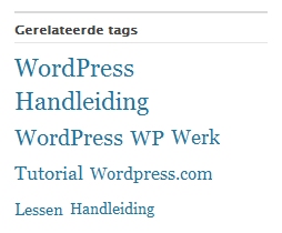 WordPress gerelateerde Tags